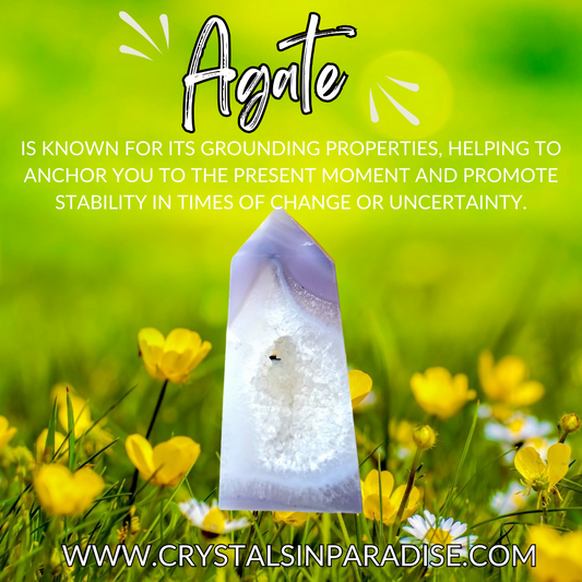 metaphysical properties to promote balance, protection, and inner strength. Invite the harmonizing vibrations of agate into your space and let them support you on your journey to peace and stability. 💎💫