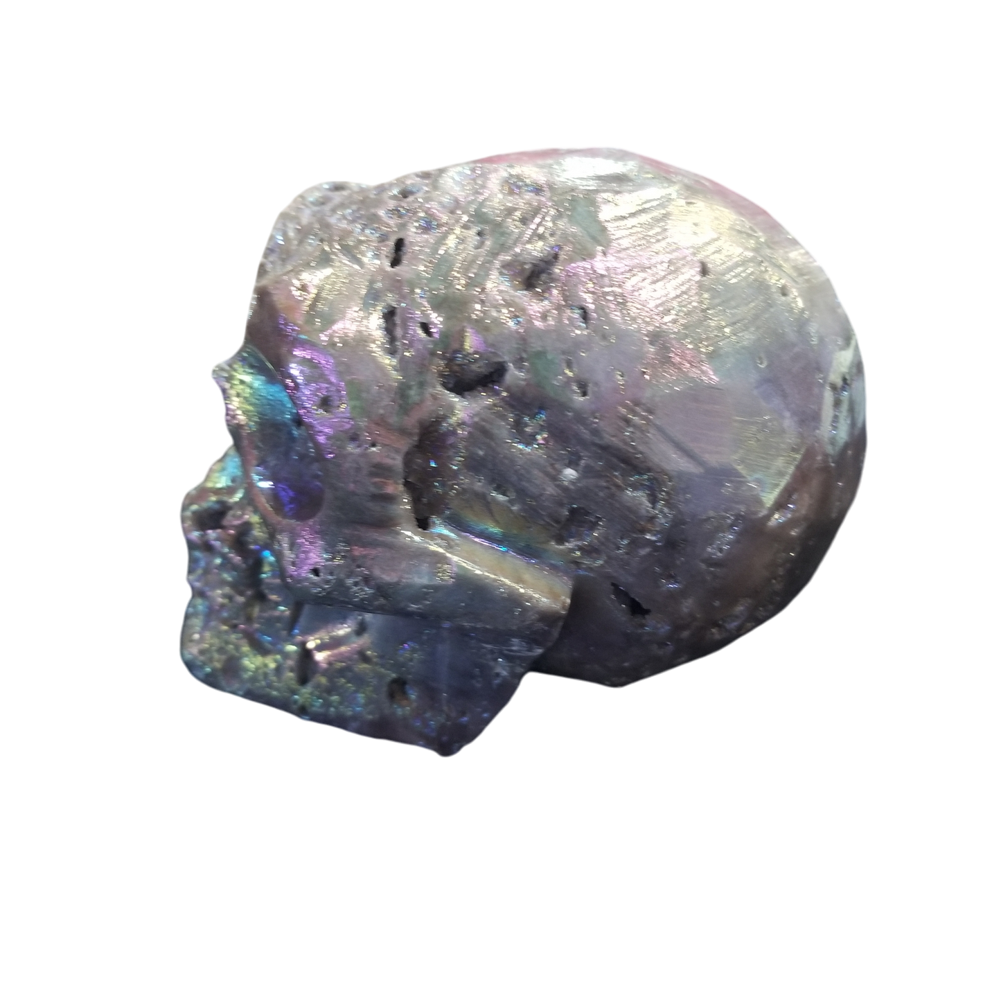 Sphalerite Skull with Aura Coating