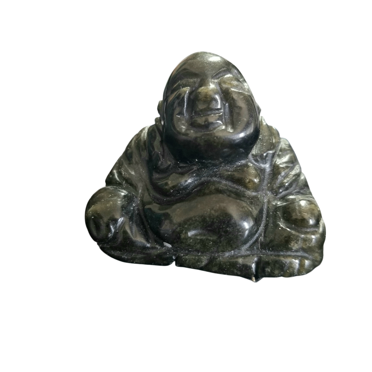 Black Obsidian Laughing Buddha