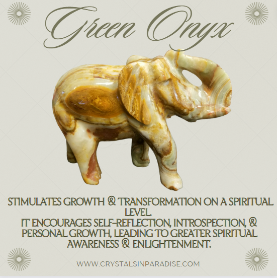 Green Onyx Animal Carvings