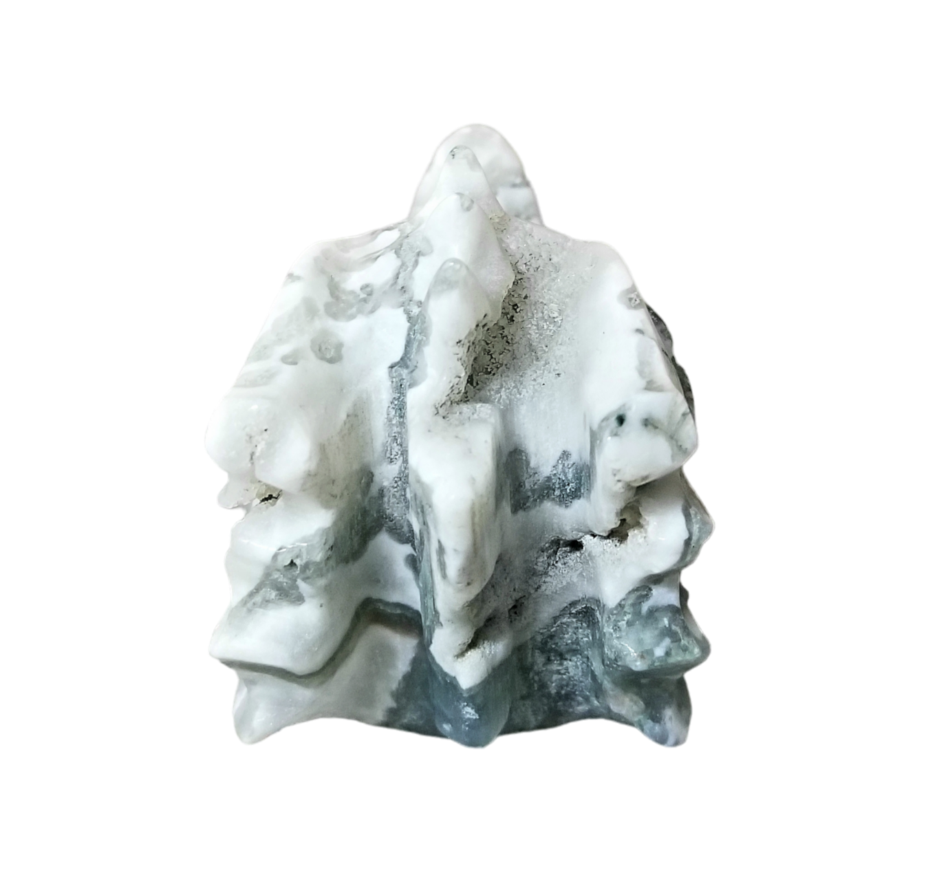 Moss Agate Dragon Head