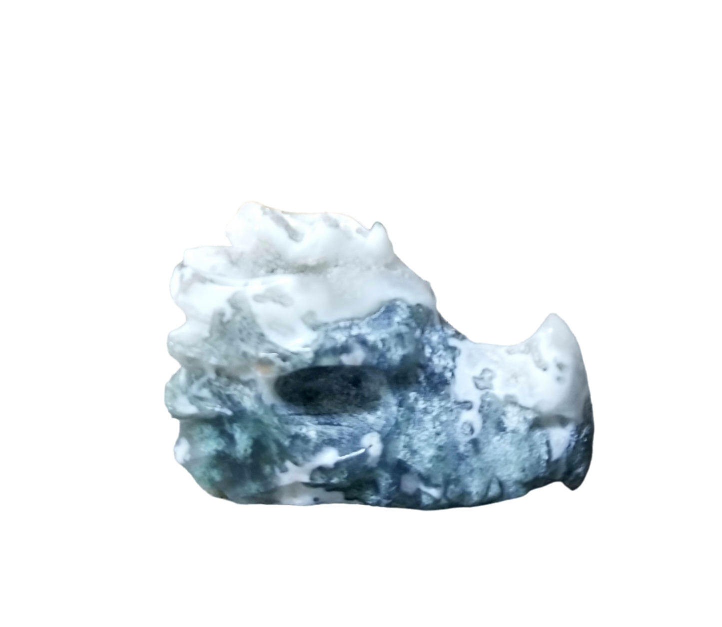 Moss Agate Dragon Head