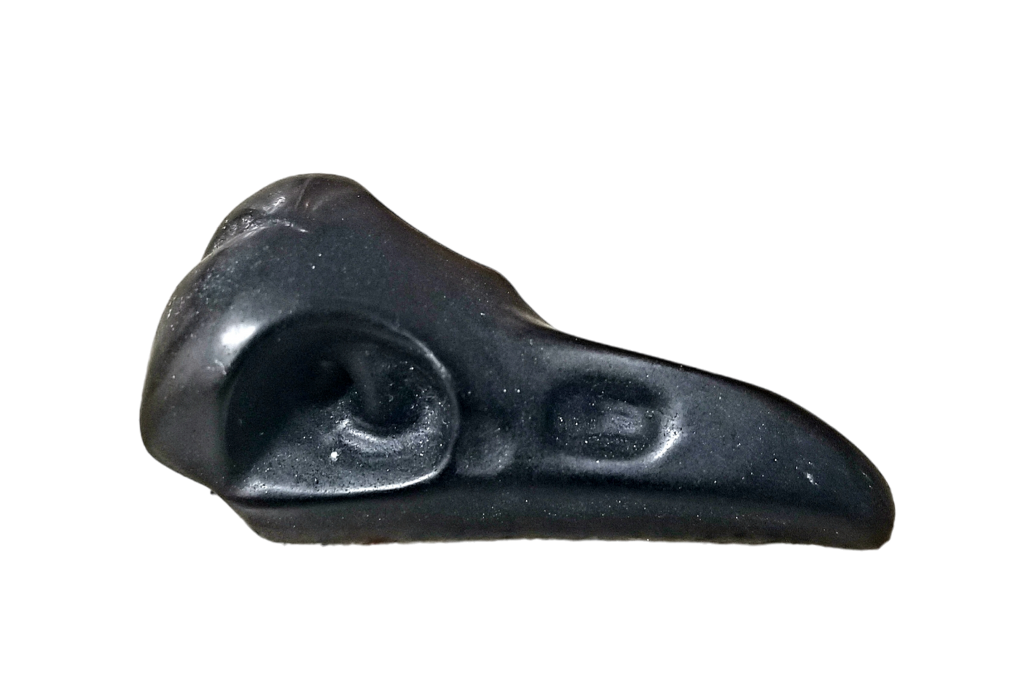 Black Obsidian Raven Skull