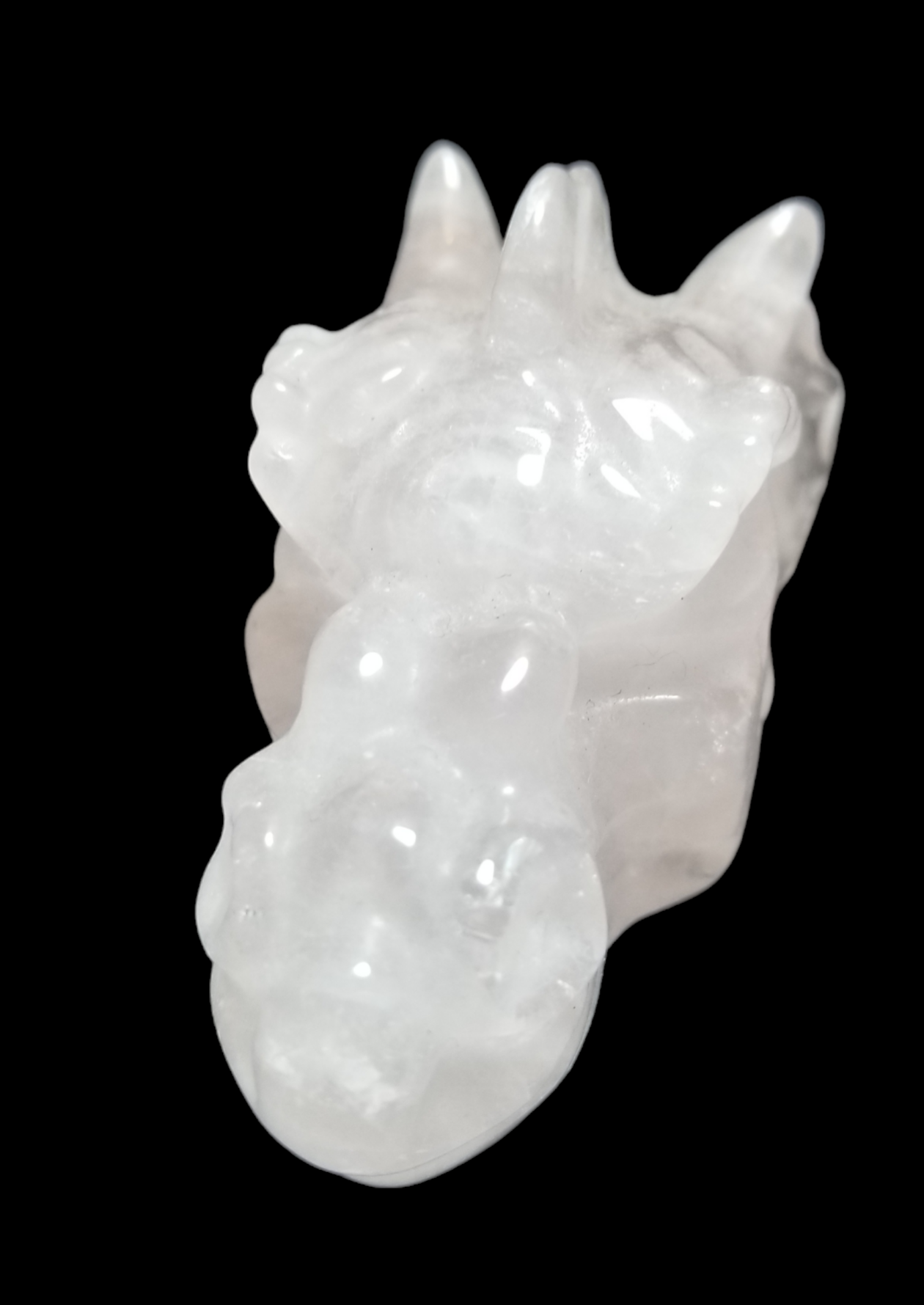 Rose Quartz Dragon Head