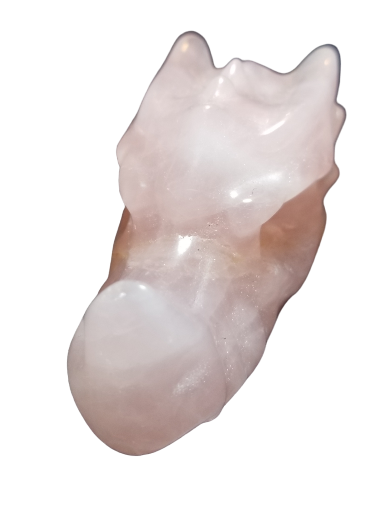 Rose Quartz Dragon Head