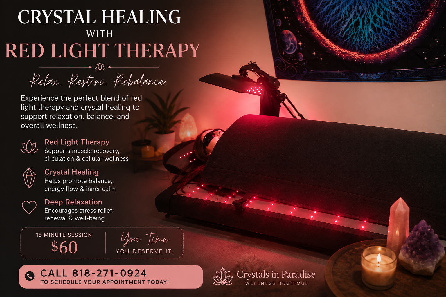Crystal Healing + Red Light Therapy