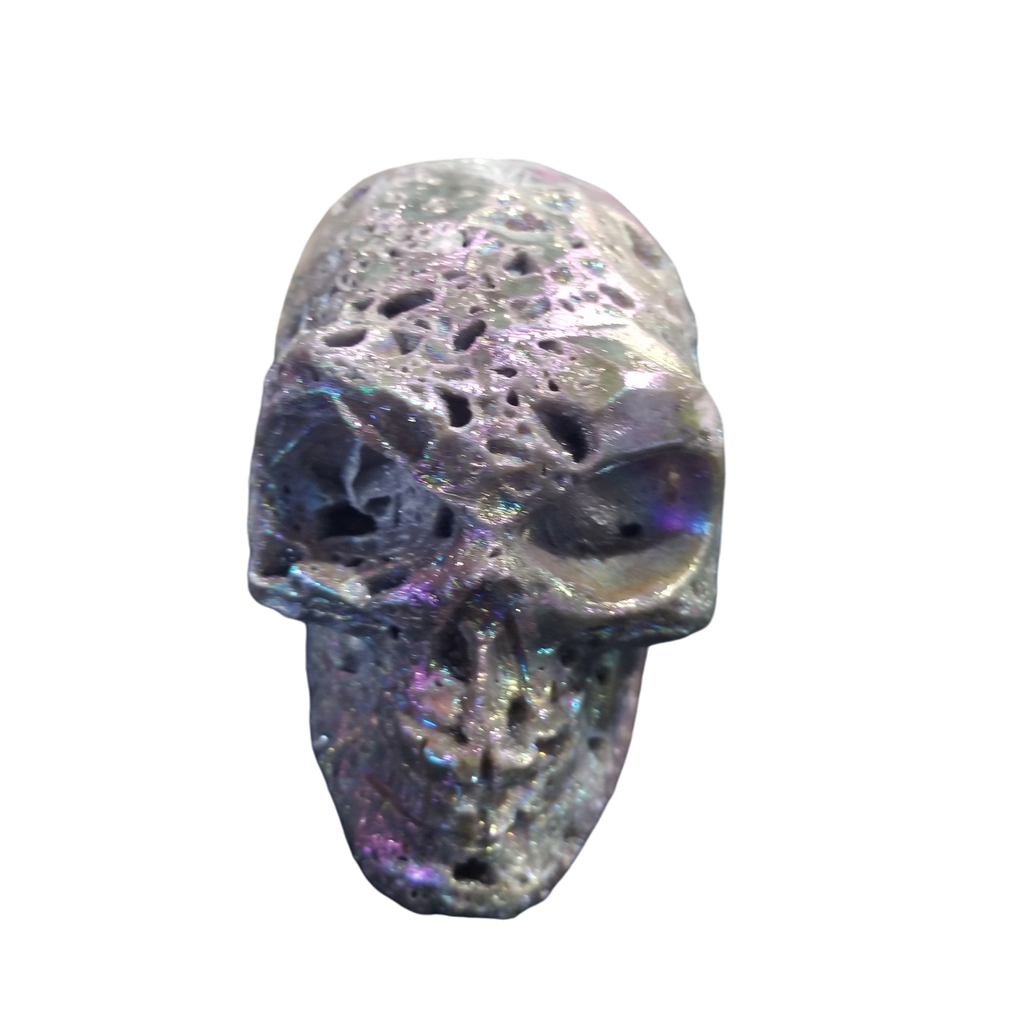 Sphalerite Skull with Aura Coating