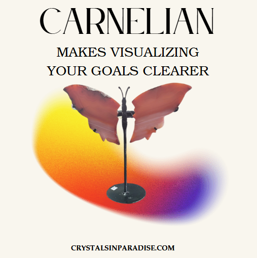 Carnelian Butterfly Wing with stand