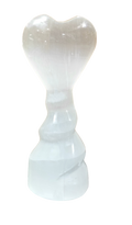 Selenite Tower With Heart Topper