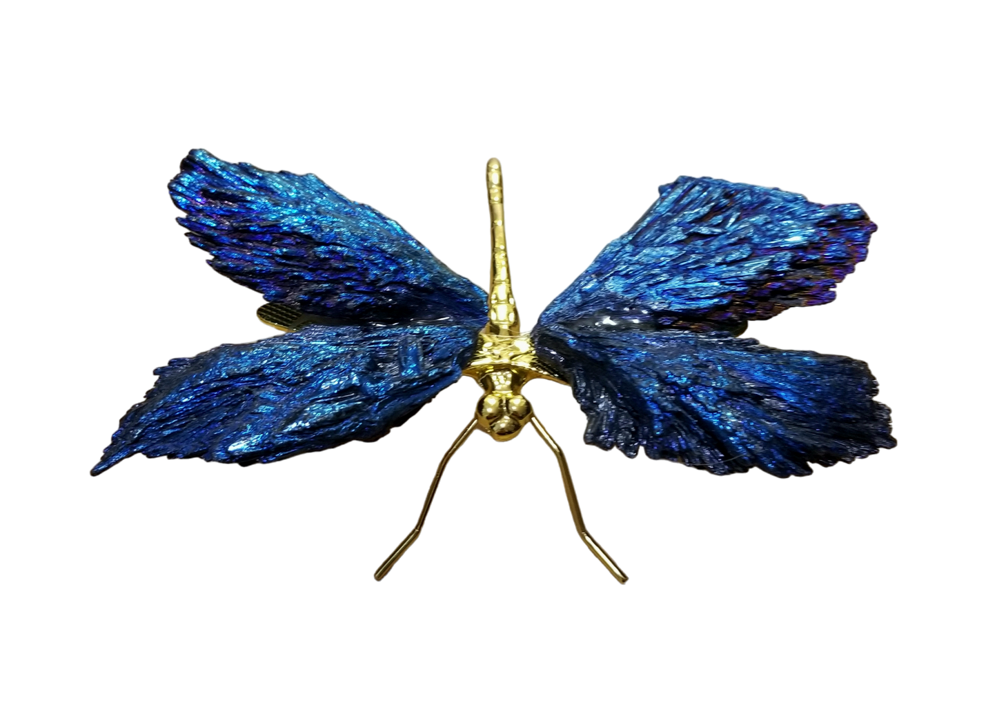 Aura-Coated Kyanite Dragonfly