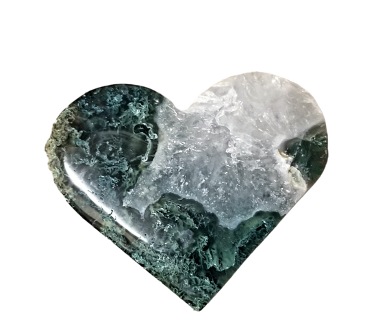 Moss Agate Heart