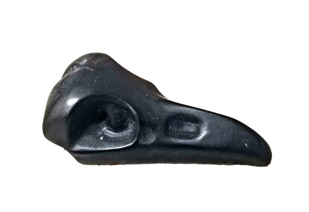 Black Obsidian Raven Skull