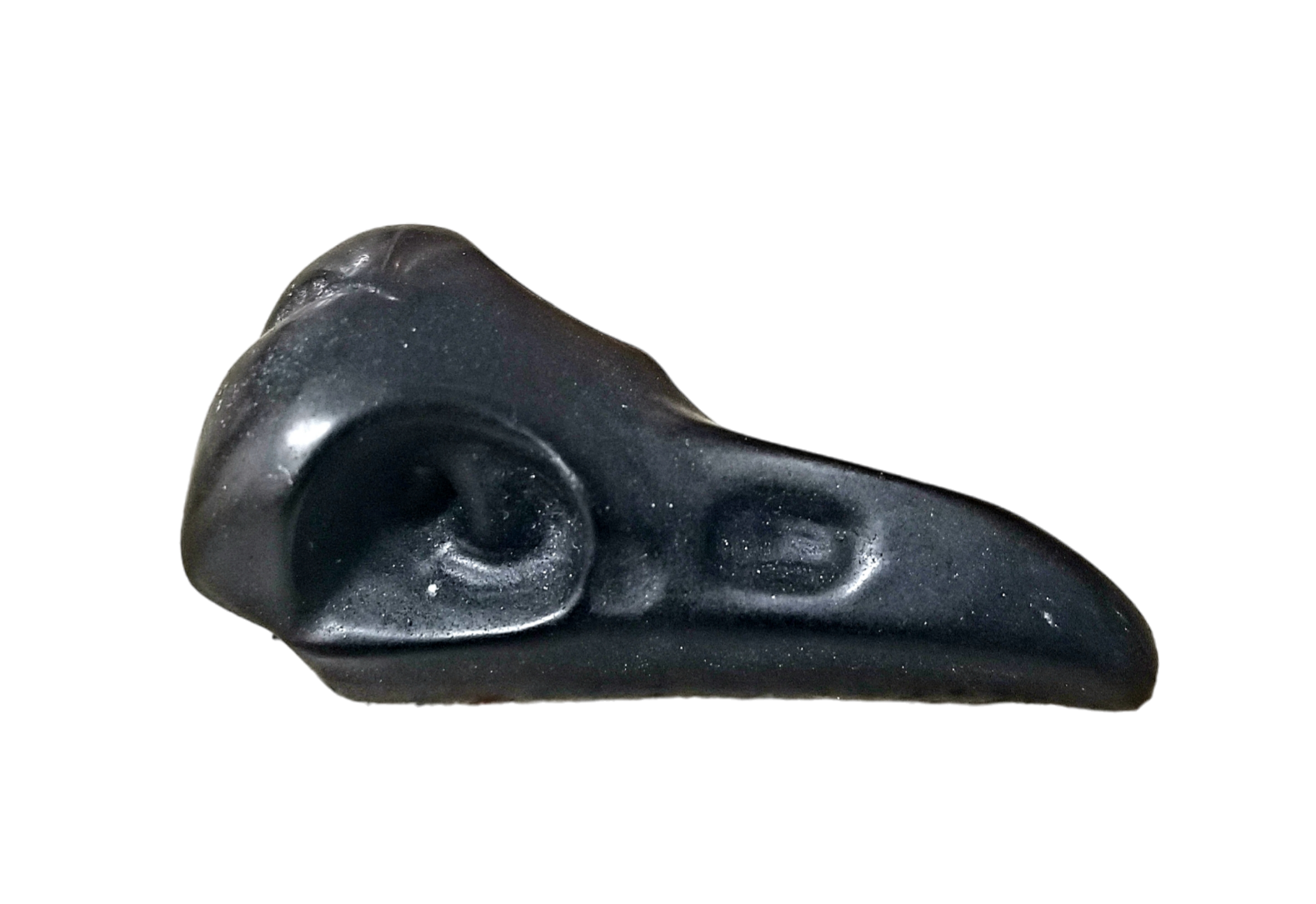 Black Obsidian Raven Skull
